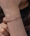 Gümüş Rose Aşk Düğüm Kadın Bileklik