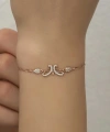 ​Gümüş Rose Kelebek Kadın Bileklik