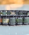 Hint Akik Doğal Taş Örme Erkek Bilekliği 6X3 mm