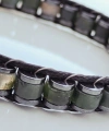 Hint Akik Doğal Taş Örme Erkek Bilekliği 6X3 mm