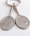 İki Adet Raketli Metal Anahtarlık