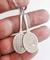 İki Adet Raketli Metal Anahtarlık