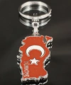 Ay Yıldızlı Türkiye Haritalı Türkiye Yazılı Metal Anahtarlık