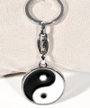 Yin ve Yang Siyah ve Beyaz Metal Anahtarlık