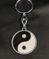 Yin ve Yang Siyah ve Beyaz Metal Anahtarlık
