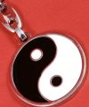 Yin ve Yang Siyah ve Beyaz Metal Anahtarlık