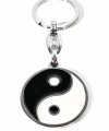 Yin ve Yang Siyah ve Beyaz Metal Anahtarlık