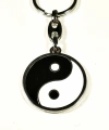 Yin ve Yang Siyah ve Beyaz Metal Anahtarlık