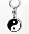 Yin ve Yang Siyah ve Beyaz Metal Anahtarlık