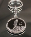 Atatürk Silüetli Siyah Metal Anahtarlık