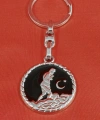 Atatürk Silüetli Siyah Metal Anahtarlık