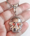 Kırmızı Gözlü İskeletor Kafatası metal Anahtarlık