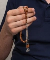 Metal Püsküllü Açık Kahve Kuka Ağacı Tesbih