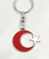 Ay ve Yıldız formunda Metal Anahtarlık