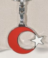 Ay ve Yıldız formunda Metal Anahtarlık