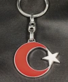 Ay ve Yıldız formunda Metal Anahtarlık