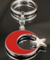 Ay ve Yıldız formunda Metal Anahtarlık
