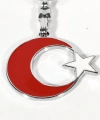 Ay ve Yıldız formunda Metal Anahtarlık