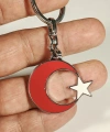 Ay ve Yıldız formunda Metal Anahtarlık