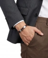 Moncuk Design Erkek Beyaz Çelik Ve Kahve Deri Bileklik 33514B4D3