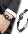 Moncuk Design Snowy Obsidian Rondela Doğaltaş Ve Deri Çelik Bileklik 33512B14D8