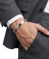 Moncuk Design Mat Akik Beyaz İsim Yazılabilir Ve Ayarlanabilir Çelik Zincir Bileklik 33512B29D3