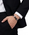 Moncuk Design Deri Çelik Damla Zincir Dolama Bileklik – Siyah 33514B1D7