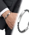 Moncuk Design Hematit Beyaz İsim Yazılabilir Ve Ayarlanabilir Çelik Zincir Bileklik 33512B29D9