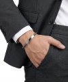 Moncuk Design Hematit Beyaz İsim Yazılabilir Ve Ayarlanabilir Çelik Zincir Bileklik 33512B29D9