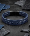 Moncuk Design Sadece Lacivert Saç Örgülü Çoklu Bileklik 33513B10D6