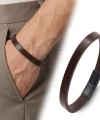Moncuk Design Kahverengi PU Deri Zamak Erkek Bileklik 33513B16D1