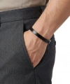 Moncuk Design Siyah PU Deri Zamak Erkek Bileklik 33513B16D2