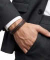 Moncuk Design Kahve Saç Örgülü Deri Bileklik Zamak Kilit 33513B8D1Z