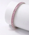 Moncuk Design 5mm Pembe Zirkon Taşlı Ayarlanabilir Su Yolu Kadın Bileklik 3351KBV4D1