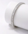 Moncuk Design 5mm Beyaz Zirkon Taşlı Ayarlanabilir Su Yolu Kadın Bileklik 3351KBV4D3