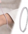 Moncuk Design 4mm Pembe Zirkon Taşlı Ayarlanabilir Su Yolu Kadın Bileklik 3351KBV4D6