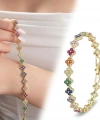 Moncuk Design 8 mm Çakra Taşlı Ayarlanabilir Çiçek Kadın Bileklik 3351KBV6D1