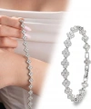 Moncuk Design 8 mm Beyaz Zirkon Taşlı Ayarlanabilir Çiçek Kadın Bileklik 3351KBV6D4