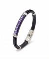 Moncuk Design Ametist Taşlı Deri Bileklik 33511G6D3M