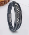 Moncuk Design Beyaz Hematit Ve Çoklu Deri Bileklik 33514B3D1