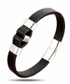 Moncuk Design Çelik Deri Bileklik 33514B4D1