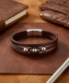 Moncuk Design Çelik Top Ve Kahve Deri Bileklik 33514B8D2