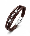 Moncuk Design Çelik Top Ve Kahve Deri Bileklik 33514B8D2