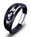 Moncuk Design Çelik Top Ve Lacivert Deri Bileklik 33514B8D3