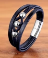 Moncuk Design Çelik Top Ve Lacivert Deri Bileklik 33514B8D3