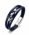 Moncuk Design Çelik Top Ve Lacivert Deri Bileklik 33514B8D3