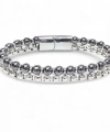 Moncuk Design Çelik Zincirli Hematit Ve Silver Hematit Bileklik 33512B21D9