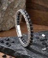 Moncuk Design Çelik Zincirli Mat Oniks Ve Silver Hematit Bileklik 33512B21D11