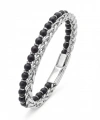 Moncuk Design Çelik Zincirli Mat Oniks Ve Silver Hematit Bileklik 33512B21D11