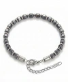 Moncuk Design Esmas Kesim Hematit Ayarlanabilir Çelik Zincir Bileklik 33512B10D5